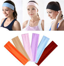 Load image into Gallery viewer, 14 PCS Yoga Cotton Headbands Elastic Stretch Sweatband Hairband Mixed Colors Ballet Head Band for Women/Girls Sports/Pilates/Fitness