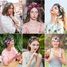 Load image into Gallery viewer, Wide Headbands for Women's Hair Headband Soft Head Bands Adult Women Hairband Turban Flower Cotton Head band Everyday Yoga Sport Fitness