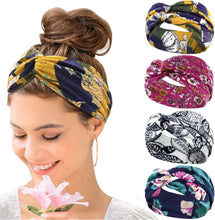 Load image into Gallery viewer, Wide Headbands for Women's Hair Headband Soft Head Bands Adult Women Hairband Turban Flower Cotton Head band Everyday Yoga Sport Fitness