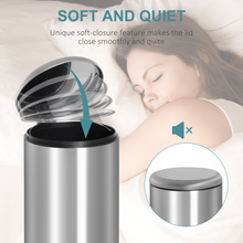 Load image into Gallery viewer, 30L Stainless Steel Pedal Bin - Black/Silver, Fingerprint Resistant & Hygienic