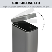 Load image into Gallery viewer, Compact 5L Steel Trash Can with Quiet-Close Lid for Seamless Clean-Up