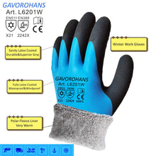 Load image into Gallery viewer, 2 Pairs Waterproof Thermal Work Gloves – Polar Fleece Lined, Double Latex Grip Gloves for Cold Weather & Outdoor Use