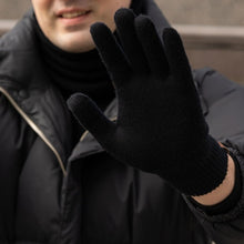 Load image into Gallery viewer, 12 Pairs Thermal Magic Stretch Gloves – Unisex Winter Warm Gloves for Men & Women, Soft Acrylic Knit, One Size, Black