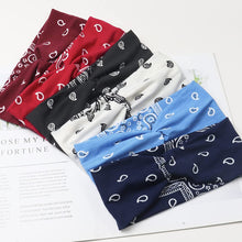 Load image into Gallery viewer, Wide Hair bands for Women Boho Headbands for Women's Hair Elastic Soft 6 Pieces Headband Print Head bands Adult Women Accessories Yoga Sports Hairband Multicoloured Thin Headscarf