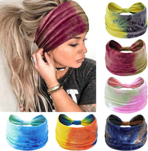 Load image into Gallery viewer, Wide Hair bands for Women Boho Headbands for Women's Hair Elastic Soft 6 Pieces Headband Print Head bands Adult Women Accessories Yoga Sports Hairband Multicoloured Thin Headscarf
