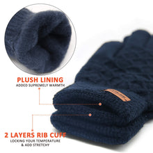 Load image into Gallery viewer, Winter Touchscreen Knit Gloves for Men & Women – Soft Lining, Warm Thermal Acrylic Gloves for Cold Weather
