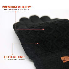 Load image into Gallery viewer, Winter Touchscreen Knit Gloves for Men & Women – Soft Lining, Warm Thermal Acrylic Gloves for Cold Weather