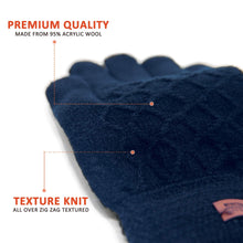 Load image into Gallery viewer, Winter Touchscreen Knit Gloves for Men & Women – Soft Lining, Warm Thermal Acrylic Gloves for Cold Weather