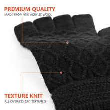 Load image into Gallery viewer, Winter Touchscreen Knit Gloves for Men & Women – Soft Lining, Warm Thermal Acrylic Gloves for Cold Weather