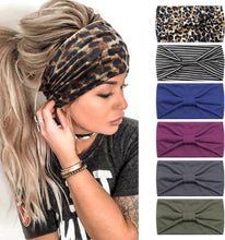 Load image into Gallery viewer, Wide Hair bands for Women Boho Headbands for Women's Hair Elastic Soft 6 Pieces Headband Print Head bands Adult Women Accessories Yoga Sports Hairband Multicoloured Thin Headscarf