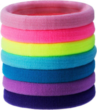 Load image into Gallery viewer, 20 Pieces Large Cotton Stretch Hair Ties Bands Rope Ponytail Holders Headband for Thick Heavy and Curly Hair