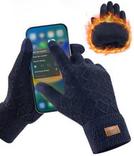 Load image into Gallery viewer, Winter Touchscreen Knit Gloves for Men & Women – Soft Lining, Warm Thermal Acrylic Gloves for Cold Weather