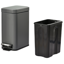 Load image into Gallery viewer, Compact 5L Steel Trash Can with Quiet-Close Lid for Seamless Clean-Up