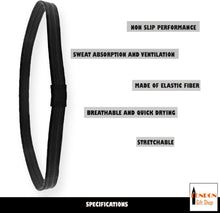 Load image into Gallery viewer, ® 6 Sports Headband | Pack of 6 | Sweat Bands | Non-Slip | Elastic Head Bands | Gym headband | Hair Bands For Unisex Women Men | For running Cycling Workout Exercise Yoga | Sport Headband