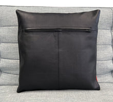 Load image into Gallery viewer, Set of Chequered Leather Cushion Covers