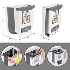 Space-Saving Foldable Trash Bin: Compact & Hangable Design for Every Kitchen!