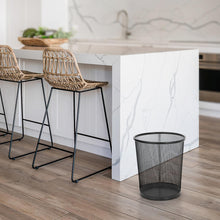 Load image into Gallery viewer, Vinsani 2-Pack Modern Black Mesh Trash Bins - Stylish & Minimalist Waste Baskets