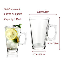 Load image into Gallery viewer, Vinsani 6-Piece Latte Glass Set: Elevate Your Coffee Experience!