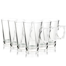 Vinsani 6-Piece Latte Glass Set: Elevate Your Coffee Experience!