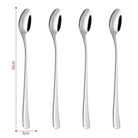 Vinsani Elite 4-Piece Long Handle Stainless Steel Latte Spoons Set