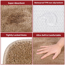 Load image into Gallery viewer, VINSANI Ultra Soft Beige Bath Mat - Luxurious Comfort for Your Feet, 50x80cm