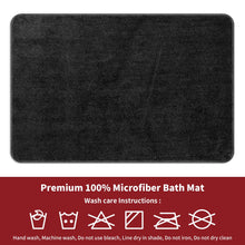 Load image into Gallery viewer, VINSANI Ultra Soft Microfiber Bath Mat - Cozy Comfort in Dark Grey, 50x80cm