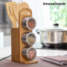 Load image into Gallery viewer, Bamsa 7-Piece Magnetic Spice & Bamboo Utensil Set – Cook with Style & Ease!
