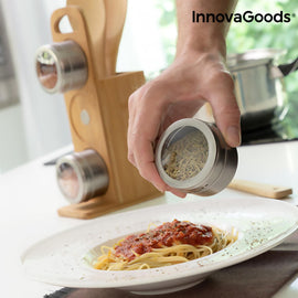 Bamsa 7-Piece Magnetic Spice & Bamboo Utensil Set – Cook with Style & Ease!