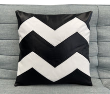 Load image into Gallery viewer, 2x Zig Zag Original Leather Cushion Covers