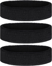 Load image into Gallery viewer, 2 PCS Elastic Sports Headbands for Men/Women - With Inner Grip Strip to Keep Headband Securely in Place | Fits ALL HEAD SIZES | Sweat Wicking Fabric to Keep your Head Dry & Cool