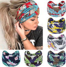Load image into Gallery viewer, Wide Hair bands for Women Boho Headbands for Women's Hair Elastic Soft 6 Pieces Headband Print Head bands Adult Women Accessories Yoga Sports Hairband Multicoloured Thin Headscarf
