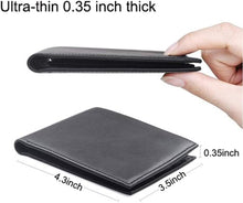 Load image into Gallery viewer, Mens Slim Secure RFID Blocking Genuine Leather Wallet