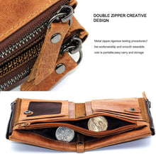 Load image into Gallery viewer, Mens RFID Blocking Leather Wallet with Coin Pocket & Card Holder