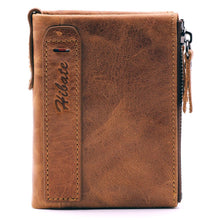 Load image into Gallery viewer, Mens RFID Blocking Leather Wallet with Coin Pocket & Card Holder