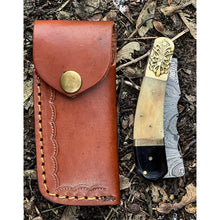 Load image into Gallery viewer, Handmade Beautifully Damascus Steel Pocket Folding Knife - Best gift for Boyfriend, Father's Day & Birthday