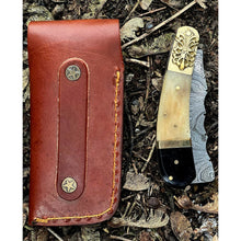 Load image into Gallery viewer, Handmade Beautifully Damascus Steel Pocket Folding Knife - Best gift for Boyfriend, Father's Day & Birthday