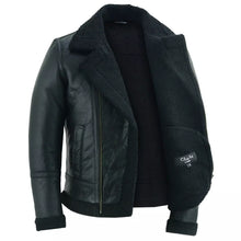 Load image into Gallery viewer, Men's Aviator Style Brown Bomber Flying Pilot Fur Jacket -