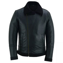 Load image into Gallery viewer, Men's Aviator Style Brown Bomber Flying Pilot Fur Jacket -