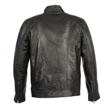 Load image into Gallery viewer, Mens Brown Leather Jacket with Front Zipper Closure -