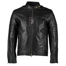 Load image into Gallery viewer, Mens Daytona Black Classic Style Leather Jacket -