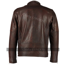 Load image into Gallery viewer, Mens Daytona Vintage Brown Classic Style Leather Jacket -