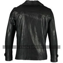 Load image into Gallery viewer, Mens Heist Black Leather Jacket -