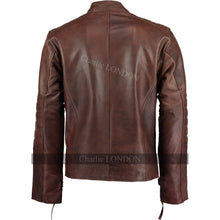 Load image into Gallery viewer, Mens Kendal Vintage Brown David Beckham Leather Jacket -