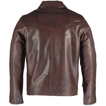 Load image into Gallery viewer, Men's The Wheelman Vintage Brown Leather Jacket -
