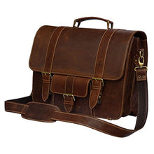Load image into Gallery viewer, Vintage Leather Laptop MacBook Messenger Leather Office File Bags -