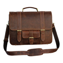 Load image into Gallery viewer, Vintage Leather Laptop MacBook Messenger Leather Office File Bags -