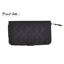 Load image into Gallery viewer, Womens Zip Round Black Leather Purses -