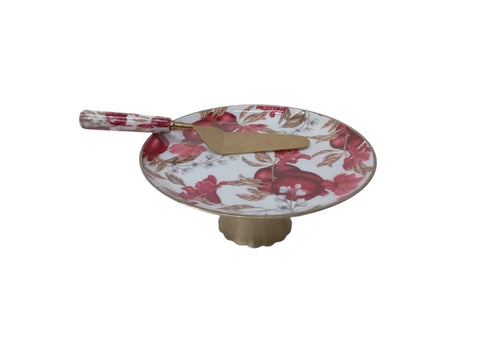 Elegant 20cm Iron Cake Stand with Knife - Perfect for Every Celebration!