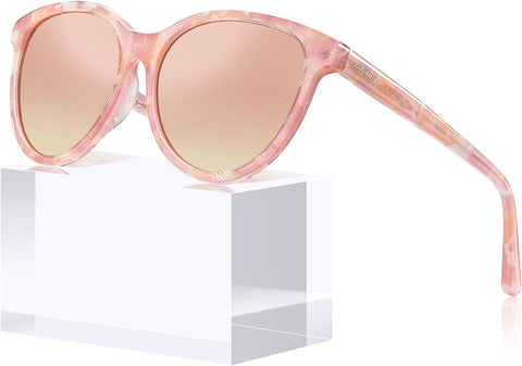 Fashion Sunglasses for Women Polarised UV Protection Ladies Eyewear for Photography Wandern Travelling Driving,Category 3