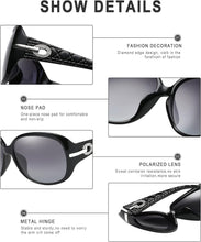 Load image into Gallery viewer, oversized polarised sunglasses for women ladies sunglasses 100% UV400 Protection 6214